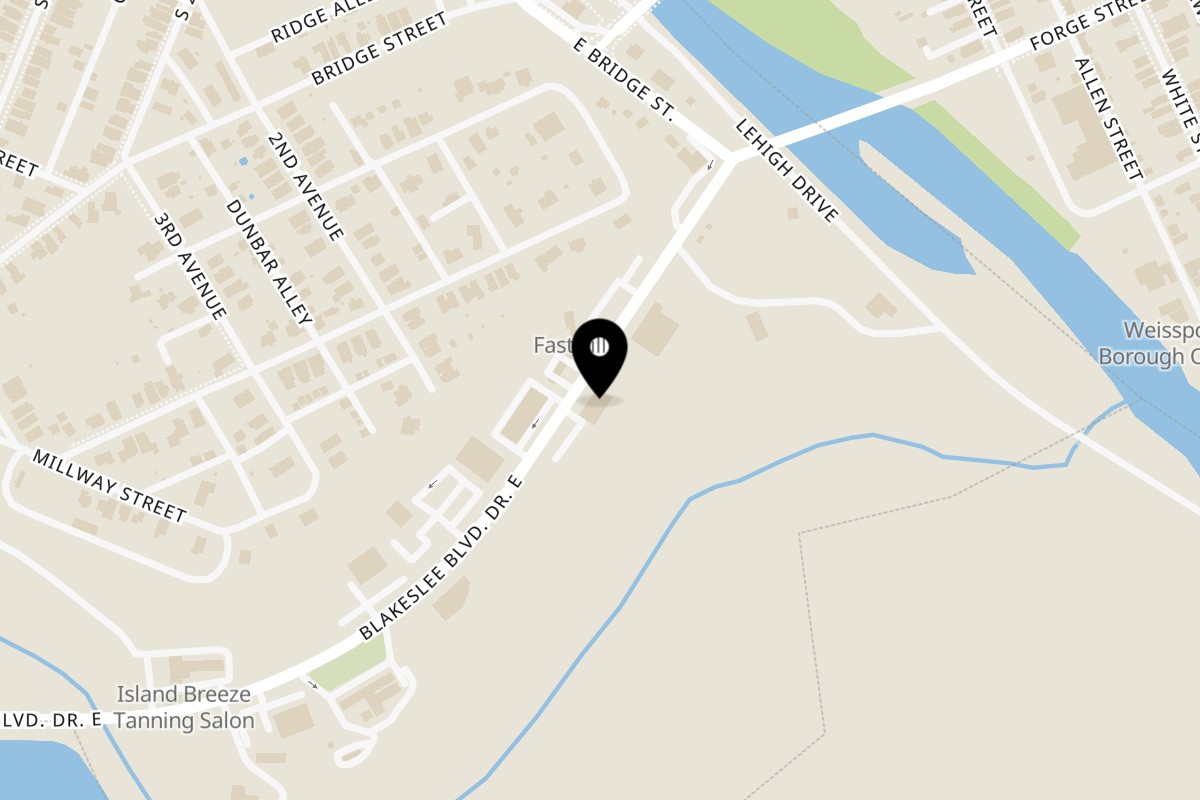 Map showing the location of Beacon 443 on 35 Blakeslee Blvd Dr E in Lehighton